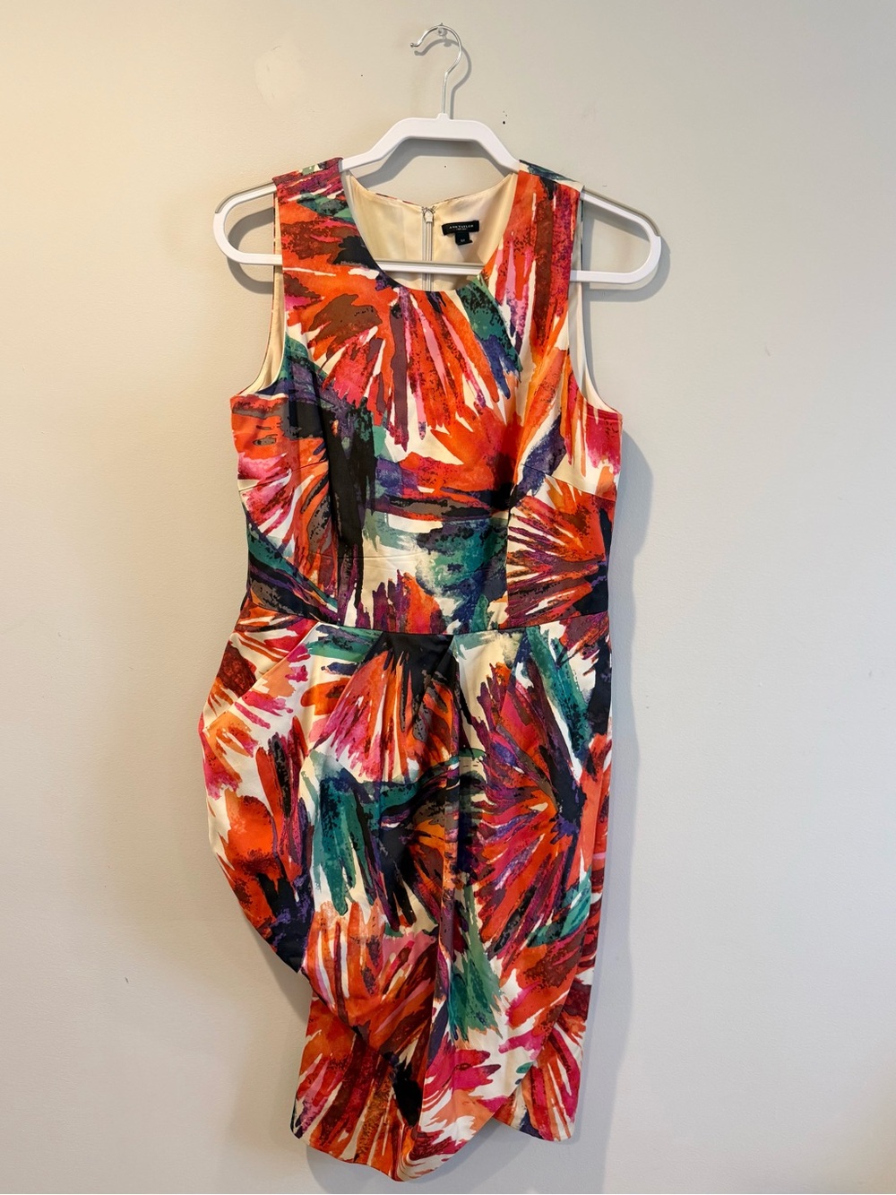 Ann Taylor Vibrant Abstract Floral Dress